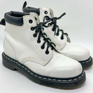 Dr. Martens White Leather 939 6-Eye High Top Combat Boots Women’s Size 6